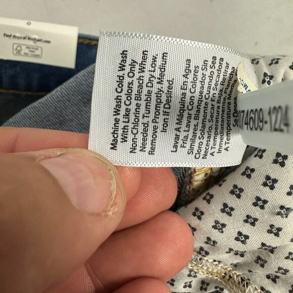 Free Assembly Womens Light Blue Belted Bermuda Jean Shorts Size 0 Cotton Blend - Picture 7 of 8